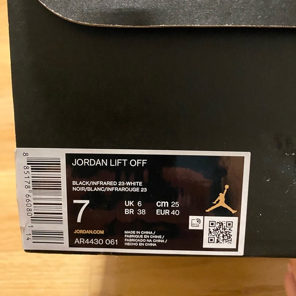 NWT Nike Jordan Lift Off Mens Black Infrared 23-White Size 7 - Picture 6 of 6